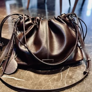 Elegant Office Ladies Soft Cowskin Genuine Leather Single Shoulder Bag Solid Color Casual Handbag New Women Hobos Crossbody Bags - AliExpress Women's Handbags