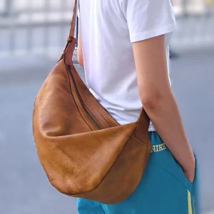 Ruil Genuine leather crescent Bag Husband shoulder bags WoMen bag Casual shoulder bag for Women for travel Retro Travel Bag - AliExpress Women's Handbags