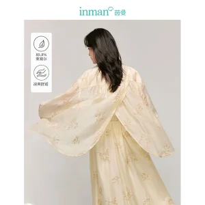 INMAN Neo-Chinese Style Shirt Lyocell 2024 Autumn embroidered blouse Women's long sleeve loose Tops - AliExpress Shirts & Blouses