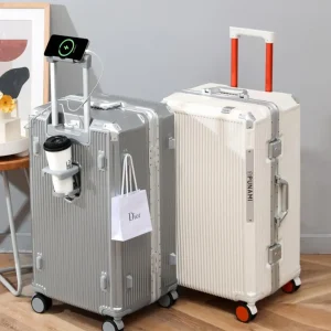 2026 New Aluminum Frame Luggage, Large Capacity Durable Trolley Suitcase for Men Women, Carry On Travel Suitcase - AliExpress Luggage