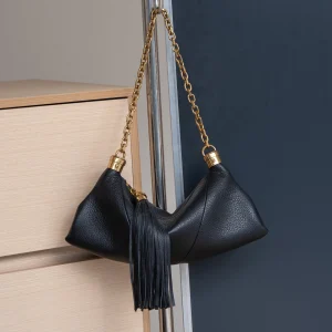 Genuine Leather Shoulder Bag Niche Design Tassel Chain Underarm Bag Women's Bag Crossbody Bag Fashion Soft Top-Grain Cowhide - AliExpress Women's Handbags