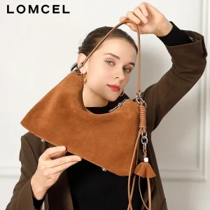 LOMCEL 126 Retro matte leather large bag - New autumn-winter style, high-end and elegant single shoulder bag, large capacity for - AliExpress Women's Handbags