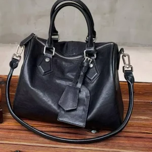Concise Ladies Genuine Leather Handbag Handmade Solid Color Female Zipper Crossbody Bags Fashion Cowhide Single Shoulder Bag - AliExpress Women's Handbags
