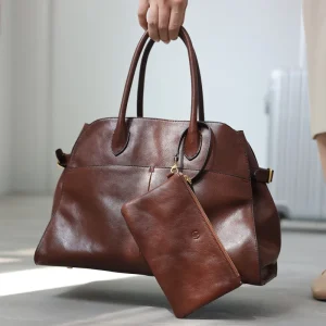 Women's Genuine Leather Large Capacity Tote Bag Female Retro Luxury Briefcase Vintage Cowhide Shoulder Handbag - AliExpress Women's Handbags