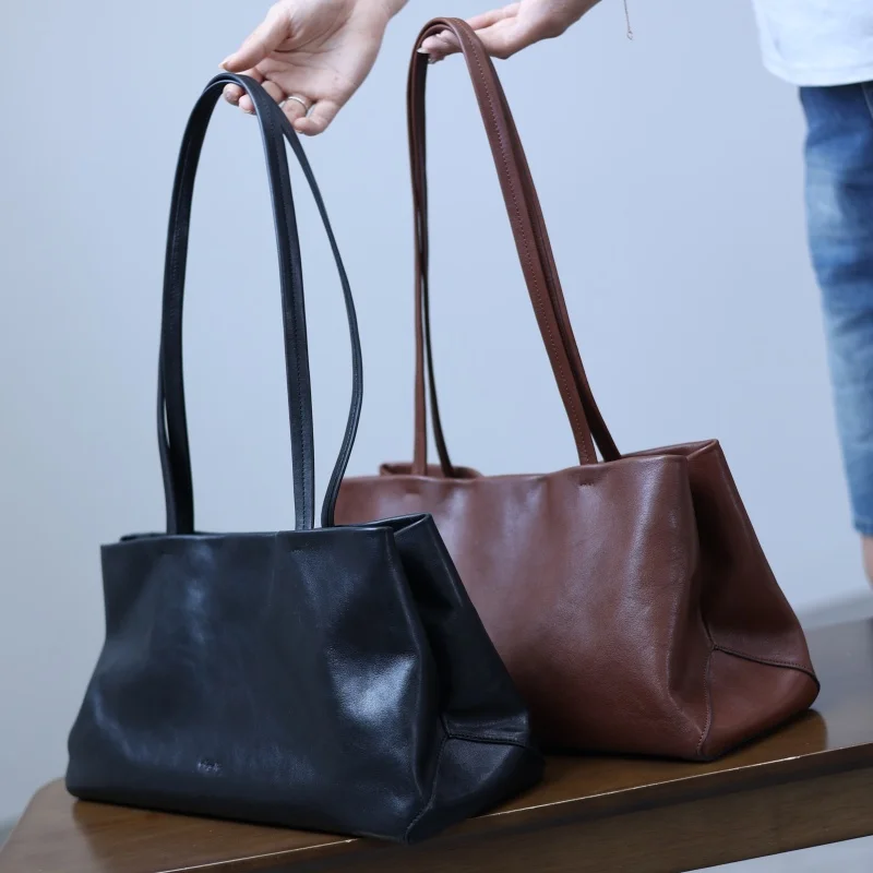 Women Genuine Leather Vintage Tote Luxury Elegant Cowhide Single Shoudler Bags - AliExpress Women's Handbags