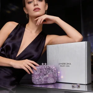 Elegant Violet Water Diamond Dinner Bag Sparkling Clutch Bag for Women High-Definition  Handbag Fashion Trend - AliExpress Women's Handbags