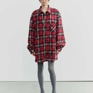 VERMO Retro Thickened Woolen Shirt Coat Classic Plaid Hemming Festival Atmosphere Women's Loose Fit Long Sleeve Button up - AliExpress Shirts & Blouses