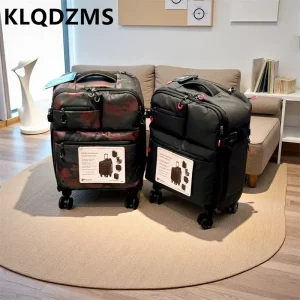 KLQDZMS Men's Suitcase 18 Inch Oxford Cloth Boarding Box Waterproof Trolley Case Cart Type Travel Bag Women's Cabin Luggage - AliExpress Luggage