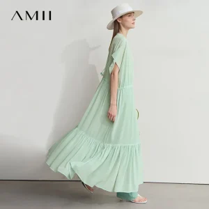 Amii New Summer Style Chiffon Blouse for Women Multi Wear Top Romantic Cardigan Drawstring Tie Ruffled Loose Long Blouse12552011 - AliExpress Shirts & Blouses