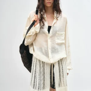 VERMO Breathable Loose Fit Shirt with Lace-Up Design in Cashmere Oversized Layering Shirt Original Design for Women - AliExpress Shirts & Blouses