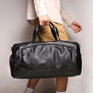 Men's Genuine Leather Handheld Travel Bag, Large Capacity Crossbody Luggage Bag for Business Trips and Travel - AliExpress Travel Bags