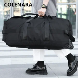 COLENARA Oxford Cloth Luggage Bag Men's Waterproof Oversized Capacity Travel Shoulders Backpack with Wheel Rolling Trolley Bags - AliExpress Travel Bags
