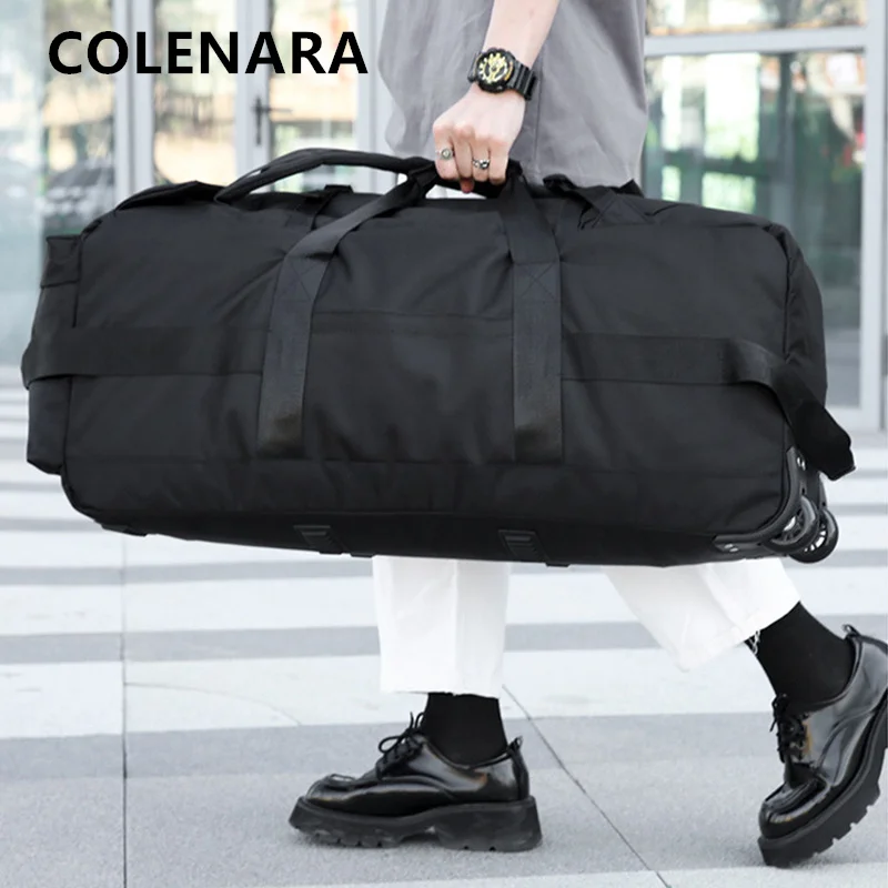 COLENARA Oxford Cloth Luggage Bag Men's Waterproof Oversized Capacity Travel Shoulders Backpack with Wheel Rolling Trolley Bags - AliExpress Travel Bags