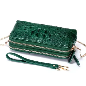 keximayuanyuan  crocodile leather women  wallet  long  Double zipper  women chain bag Ladies clultch bag women wallet - AliExpress Women's Handbags