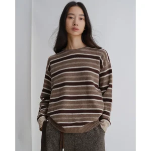 Classic Stripe Color Blo Camere Wool Sweater V-Ne Open Cardigan round Ne Overhead Women's Faion Winter Collection - AliExpress Sweaters&Jumpers