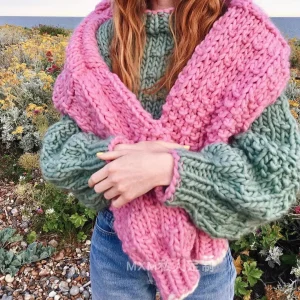 Short Pure Wool Sweater for Women, Round Neck Pullover, Soft and Thick Needle, Color Block, Foreign, New, 2024 Autumn - AliExpress Sweaters&Jumpers