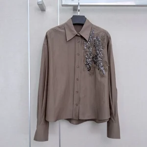 Women Summer Heavy Beaded Embroidery Shirt - AliExpress Shirts & Blouses