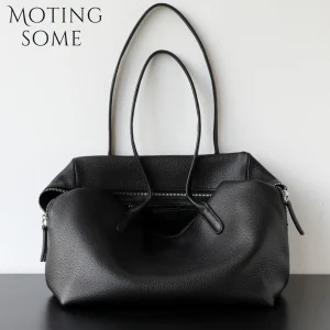 Motingsome Genuine Leather Bag Woman Luxury Designer Bags Niche Cowhide Underarm Bowling Tote Minimalist Shoulder Handbag 2025 - AliExpress Women's Handbags