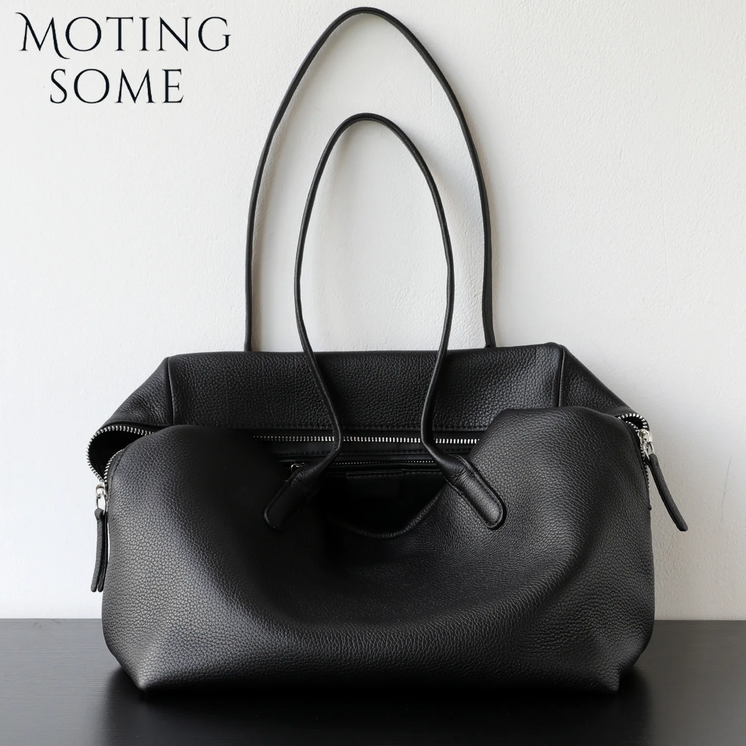 Motingsome Genuine Leather Bag Woman Luxury Designer Bags Niche Cowhide Underarm Bowling Tote Minimalist Shoulder Handbag 2025 - AliExpress Women's Handbags