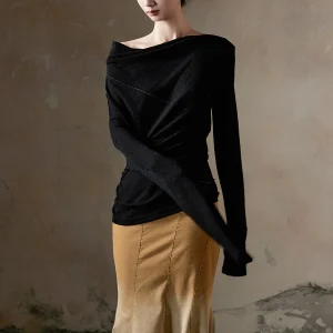 ONMOON Soft Skin-friendly Long Sve Knitted Sweater oulder-baring Women's Faion Commute Sle Regular Fit Autumn Winter... - AliExpress Sweaters&Jumpers