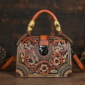 Motaora New Embossed Shoulder Bag For Women's 2025 Vintage Handmade Handbag Female PU Leather Big Capacity Crossbody Bags Purse - AliExpress Women's Handbags
