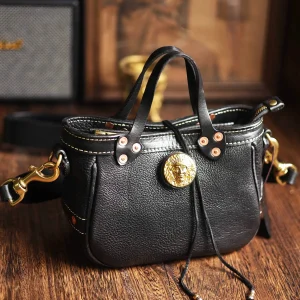 fashion vintage handmade high-quality heavy first layer cowhide wome small handbag genuine leather cute shoulder crossbody bag - AliExpress Women's Handbags