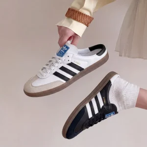 Adidas Originals Women Slip On Mule Sneakers LB3814 Leather Upper Rubber Sole Casual Backless Shoes - AliExpress Sneakers
