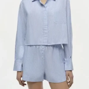 Women Blue Striped Blouse Top Turn-down Collar Long Sleeve Single Breasted Casual Female Cotton Shirt - AliExpress Shirts & Blouses