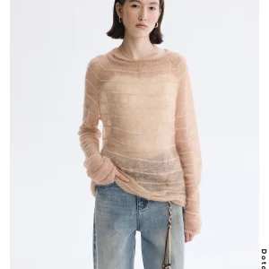 DotDrobe Ultrine Alpaca Wool Crew Ne Knitwear Women's Spring Thin Not Skin Irritating Long Sve round Ne Pullover - AliExpress Sweaters&Jumpers