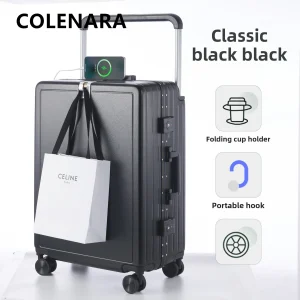 COLENARA PC Suitcase Charging Multifunctional Trolley Case Women's Combination Case 20"22"24"26 Inch Universal Wheel Luggage - AliExpress Luggage