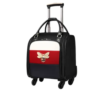 Luxury Design 16/18Inch With Handbag Women Rolling Luggage Small Cabin Carry On Retro Ladies Trolley Suitcase Travel Bag - AliExpress Luggage
