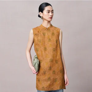 Annibycn Traditional Chinese Style Silk Xiangyun Shirt Women's Summer Sleeveless Vest Top Floral Embroidery Asymmetrical Hem - AliExpress Shirts & Blouses