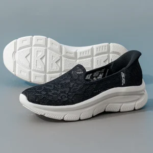 Skechers Women's Sneakers, Slip-On, Comfortable, Breathable, Cushioning, Wear-Resistant, Fashionable Casual Shoes 158858-Blk - AliExpress Sneakers