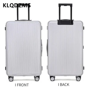 KLQDZMS 24"26"28Inch Suitcase on Wheels Business Boarding Box Women's Trolley Case 20" All Aluminum Magnesium Alloy Luggage - AliExpress Luggage