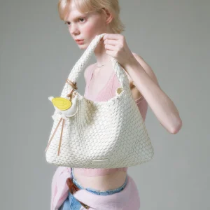 JACD Women's White Woven Bag Commuter Tote Shoulder Bag Vacation Bag Large Capacity Underarm Basket Style Original Design - AliExpress Women's Handbags