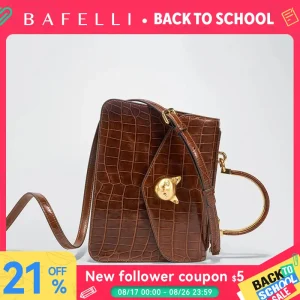 2026 BAFELLI CAT WOMEN'S NEW CROCODILE PATTERN LEATHER FASHION HANDBAG STYLISH BUSINESS FEMALE LEATHER LUXURY BRAND OL PURSE - AliExpress Women's Handbags