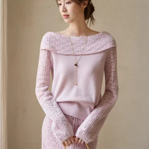 Ele Knitted Woolen Sweater And  Skirt Set Hollow out Design Turn down Collar Full Sve Women's Faion Spring Wear - AliExpress Sweaters&Jumpers