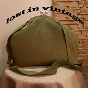 Lost in Vintage Big Purse Velvet Bags with Pearl Kiss Lock Metal Frame Clutch 35x25x10cm - AliExpress Women's Handbags