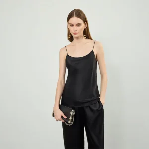 100% Mulberry Silk Camisole Top with Long Pants Pajamas Two Piece Set Women's Sleeveless Tank Pajama Elegant Cami Home Wear PJs - AliExpress Women's Sleep & Lounge