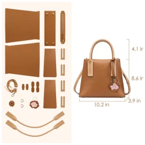 DIY Leather Top Handbag Kit,  Crossbody Shoulder Bag with Instruction Handmade Satchel Handbag Making Kit Purse Sewing for Gift - AliExpress Women's Handbags
