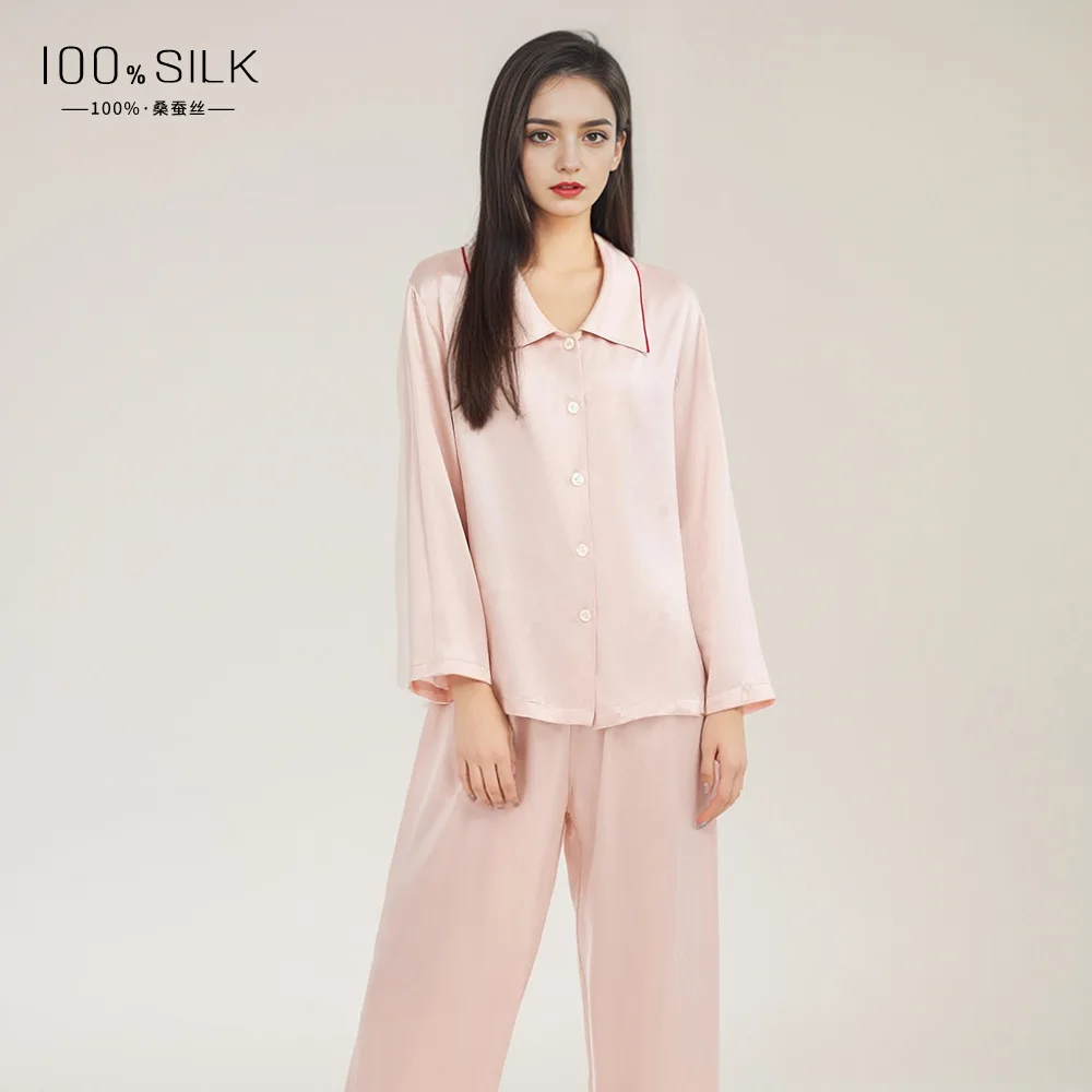High Quality 2024 New 16Momme Women's Real Silk Pajamas Suit 100% Home Wear up and down Two-Piece Set plus Size - AliExpress Women's Sleep & Lounge