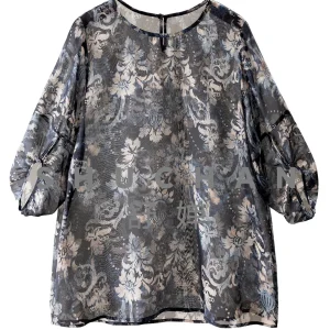 Print Blouse Loose Baroque Tie-dye Silk Lantern Sleeve Shirt Women's 21M5 Womens Tops Mujer - AliExpress Shirts & Blouses