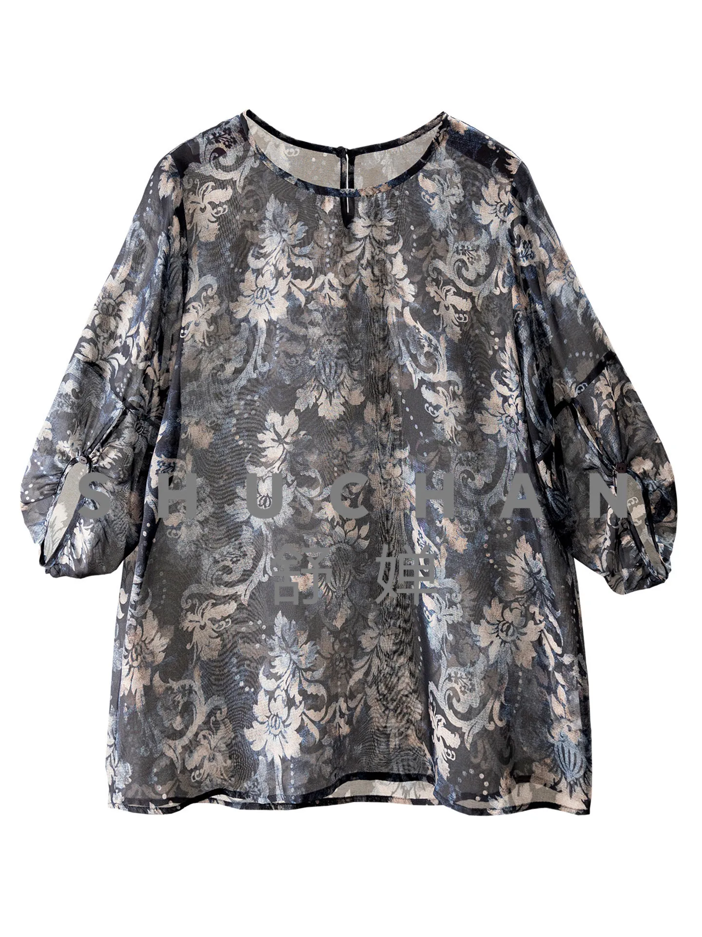 Print Blouse Loose Baroque Tie-dye Silk Lantern Sleeve Shirt Women's 21M5 Womens Tops Mujer - AliExpress Shirts & Blouses