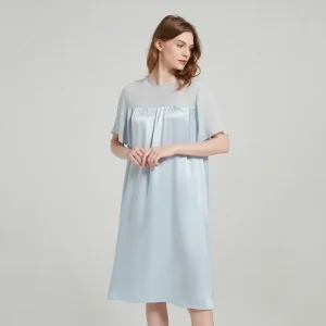 Plus Size 100% Mulberry Silk Nightgowns Pajama Round Neck Chemise Loose Women's Sleepwear Loungewear Elegant Babydoll Nightdress - AliExpress Women's Sleep & Lounge