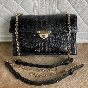 2023 New Designer Luxury Crocodile Leather Women Chain Bag Genuine Leather Lady Shoulder Bag Fashon Leisure Crossbody Bag 45 - AliExpress Women's Handbags