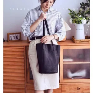 Simple casual high-quality genuine leather ladies tote bag weekend shopping designer luxury soft real cowhide women shoulder bag - AliExpress Women's Handbags