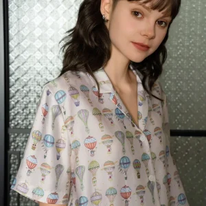 Exclusive for Organizations Premium Tencel Pajama Set Soft Silk Cool Summer Short Sleeves Stylish Prints for Ultimate Comfort - AliExpress Women's Sleep & Lounge