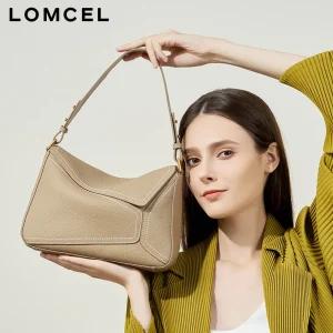LOMCEL 16 New style women's single-shoulder underarm bag - geometric shape - women's genuine leather pillow bag - AliExpress Women's Handbags