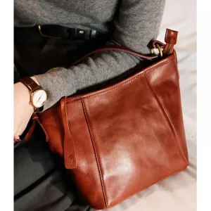 outdoor daily designer genuine leather women crossbody bag simple vintage luxury handmade real cow leather ladies shoulder bag - AliExpress Women's Handbags