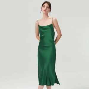 22MM Real Heavy Silk Summer Pajama Women's Long Nightdress 100% Mulberry Silk Valentine's Day Nightgown Sexy Backless Slip Dress - AliExpress Women's Sleep & Lounge